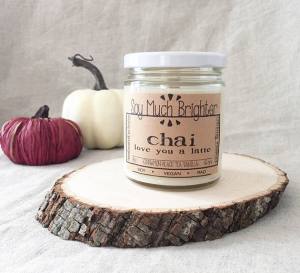 soy candle, chai latte, chai latte candle, fall candle, chai love you a latte, chai latte, chai latte candle, soy chai candle, soy fall candle, cinnamon candle. black tea candle. vanilla candle