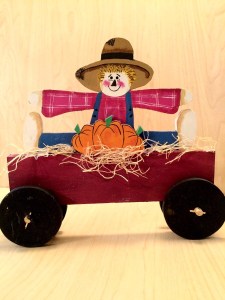 Fall Scarecrow Decoration - scarecrow decoration - Wood Scarecrow - fall decoration - scarecrow pumpkin hay wagon - Wooden Scarecrow